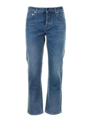RE-HASH: jeans bootcut - Jeans A Vita Alta In Denim Blu