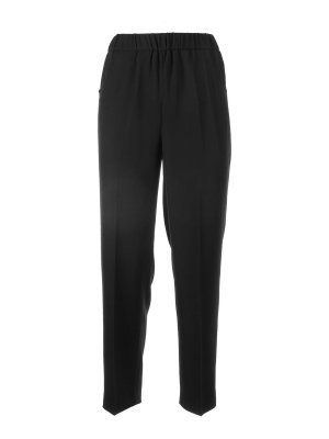 VIA MASINI 80: casual trousers - Black Elastic Trousers