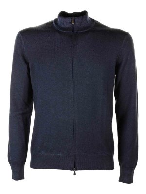 BARBA: crew necks - Blue sweater