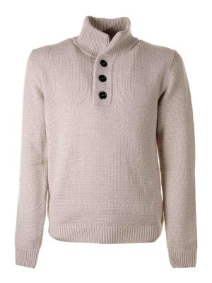 DONDUP: Turtlenecks & Polo necks - Beige Turtleneck Sweater