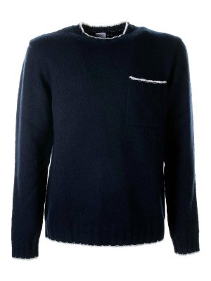 ELEVENTY: crew necks - Blue Crew Neck Sweater