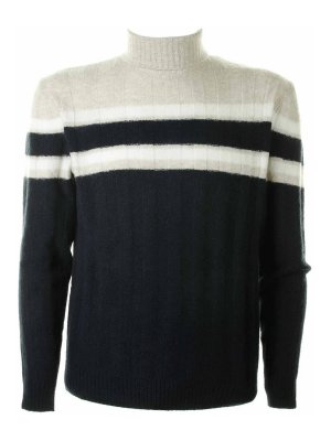ELEVENTY: maglia a collo alto e polo - Dolcevita A Righe In Cashmere