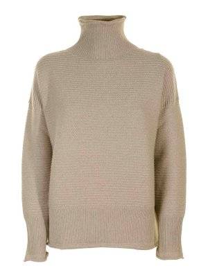 ELEVENTY: Cuellos altos y polos - Suéter Con Cuello Alto - Beis