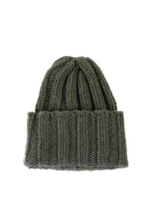 INVERNI: hats & caps - Military Green Cashmere Beanie