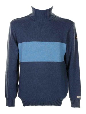 PAUL & SHARK: Turtlenecks & Polo necks - Paul & Shark Dolcevita Blu In Lana