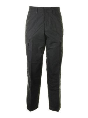 STONE ISLAND: casual trousers - Black trousers