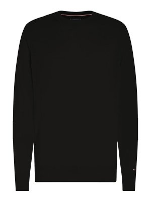 TOMMY HILFIGER: crew necks - Black Crew Neck Sweater