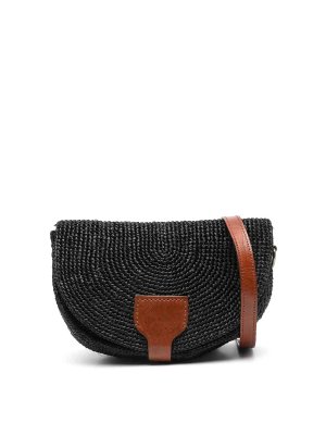 ショルダーバッグ・ポシェット IBELIV SS25 Crossbody bags (TIA DARK TEA) RAFFIA Flap Bag - TIA | IBELIV
