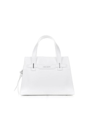 ORCIANI: cross body bags - Posh Medium White Handbag