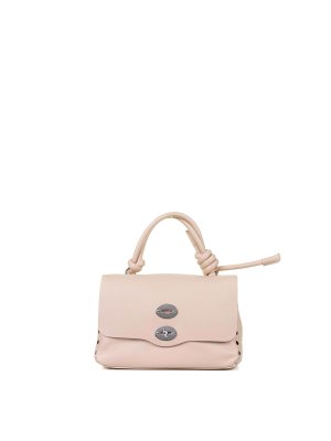 ZANELLATO: cross body bags - Postina Piuma Knot S Pink Leather Bag