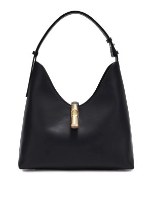 FURLA: totes bags - Shopping Bag Goccia M Nero In Pelle