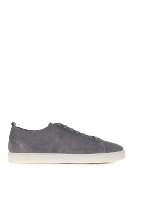 BARRETT: trainers - Gray Leather Sneaker