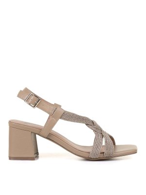 BIBI LOU: sandali - Sandali Beige Intrecciato