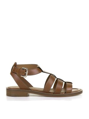 GUGLIELMO ROTTA: sandals - Low Sandal In Hazelnut Leather