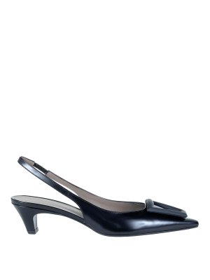 ROBERTO FESTA: court shoes - Black Leather Slingback Pumps