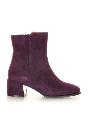 EVALUNA: ankle boots - Purple Suede Ankle Boot