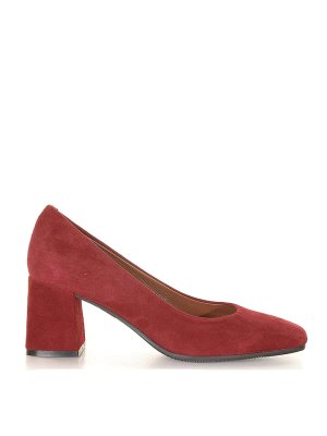 EVALUNA: court shoes - Pumps In Suede Rosso