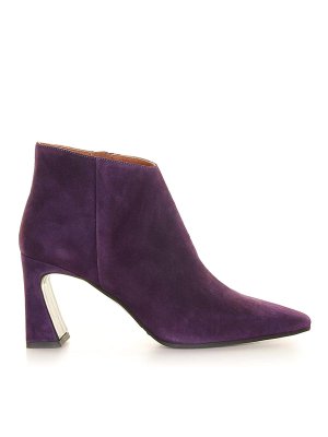 EVALUNA: ankle boots - Purple Suede Ankle Boot