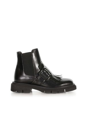 LUCA GROSSI: ankle boots - Black Leather Ankle Boot