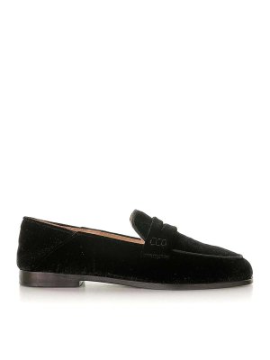 MALIPARMI: Loafers & Slippers - Black Velvet loafers