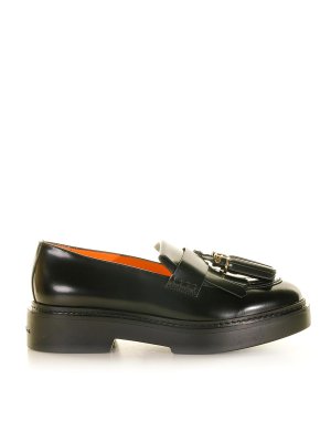 SANTONI: ロファー＆スリッパ - ローファー - 黒