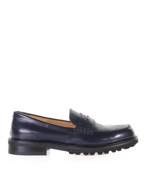 VIOLA RICCI: Loafers & Slippers - Blue Leather loafers