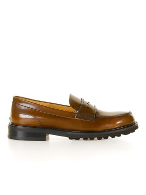 VIOLA RICCI: Loafers & Slippers - Brown Leather loafers