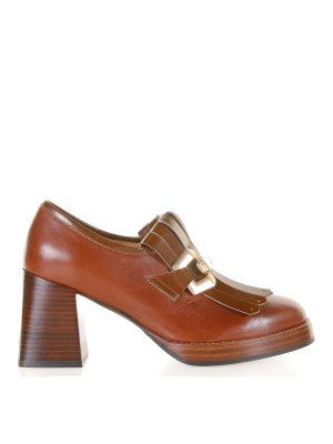 VIOLA RICCI: Loafers & Slippers - Lya loafers In Brown Leather