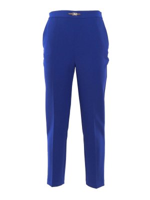 ELISABETTA FRANCHI: Pantalones casual - Pantalón Casual - Azul