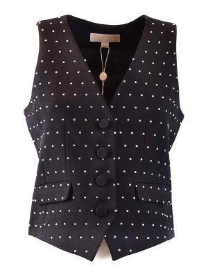 MICHAEL KORS: ベスト＆チョッキ - ウェストコート/ジレ - 黒