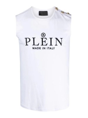 PHILIPP PLEIN: Tops y camisetas sin mangas - Top - Blanco