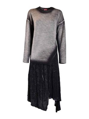 DIESEL: Vestidos media pierna - Vestido Midi - Gris
