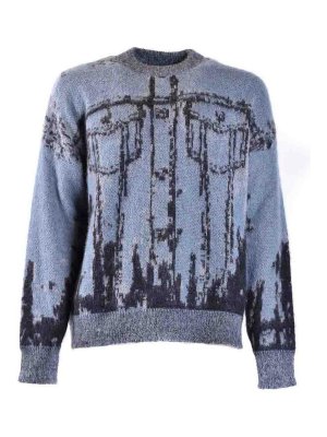 DIESEL: Strickpullover mit Rundhalsausschnitt - Rundhalspullover - Bunt
