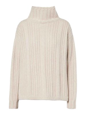 Max Mara: Tops & Tank tops - Vitalba Wool And Cashmere Polo-Neck Jumper