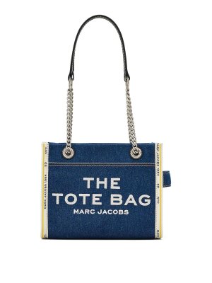 MARC JACOBS: borse a tracolla - La borsa tote piccola con catena di jeans