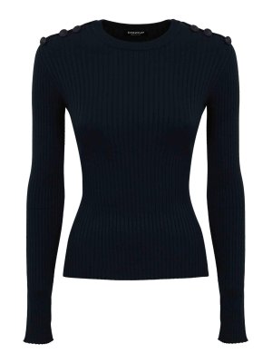 DONDUP: Pull col rond - Pull Col Rond - Bleu