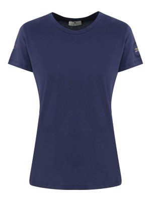 Etro Hand painted cotton T-shirt - Blue - Women | 1Y0209254201