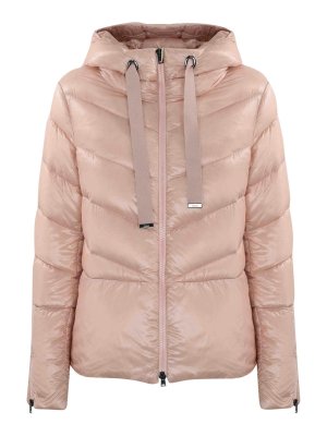 HERNO: casual jackets - Quilted Down Jacket With Drawstring