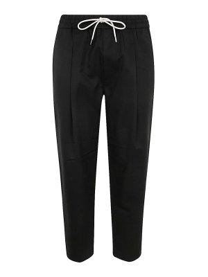 美品 JIL SANDER ALEM Drawstring trouseres Jil Sander wide-leg elasticated-waistband Trousers | Blue