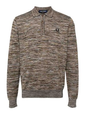 FRED PERRY: shirts - Space Dye Knitted Long Sleeves Shirt