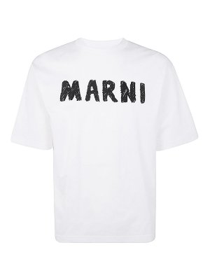 Marni: T-shirts - T-Shirt - Weiß