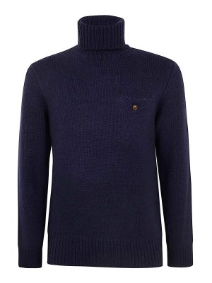 POLO RALPH LAUREN: Strickpullover mit Rundhalsausschnitt - Rundhalspullover - Blau