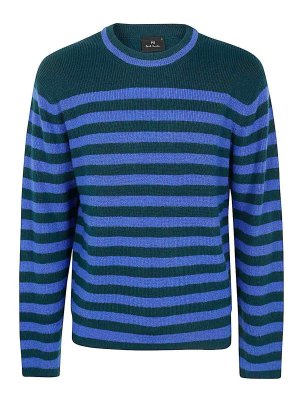 PS BY PAUL SMITH: Strickpullover mit Rundhalsausschnitt - Rundhalspullover - Blau
