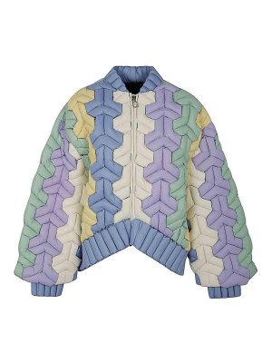 RAXXY: padded jackets - Triangle Multicolor Down Jacket