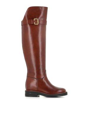 Ganni Mid Shaft Embroidered Western Boot Suede - Brown