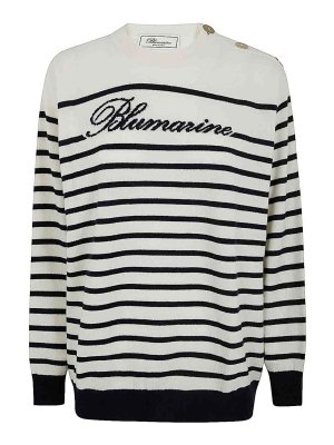 BLUMARINE: crew necks - Ribbed Crewneck