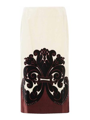 スカート THOM BROWNE Pied de poule long skirt White/Black Thom Browne Pied de poule long skirt - White | FGC949AF0342980