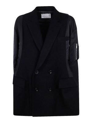 ダウンジャケット・コート Eudon Choi Single-Breasted Midi Coat In Black Eudon Choi Single-breasted Midi Coat | EC24PF2C002CBLACKCREAM