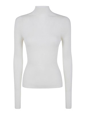 TWINSET: Strickpullover mit Rundhalsausschnitt - Rundhalspullover - Weiß