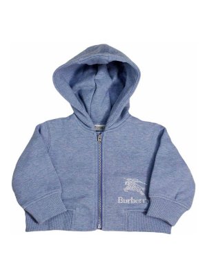 BURBERRY: Sudaderas y suéteres - Sudadera - Azul Claro